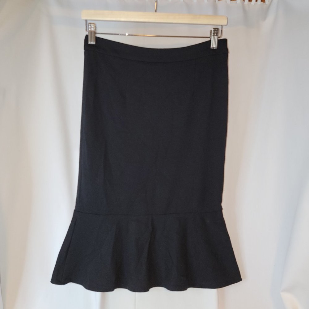 Catherine Malandrino Pencil skirt with ruffle Black - Women's size 2 - Like New